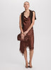 Sleeveless Midi Dress with Cowl Neckline