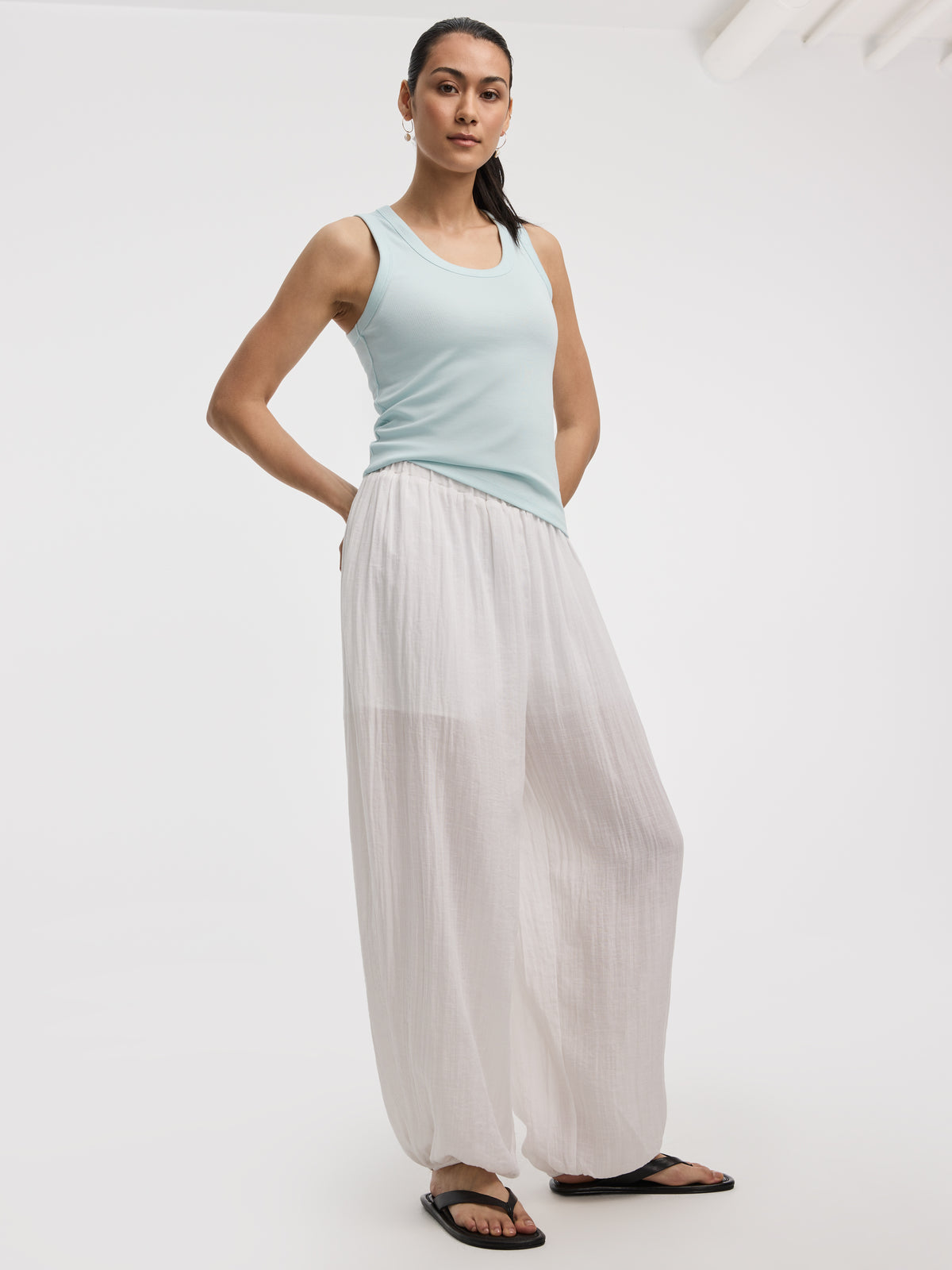 Scoop-Neck Ribbed Tank