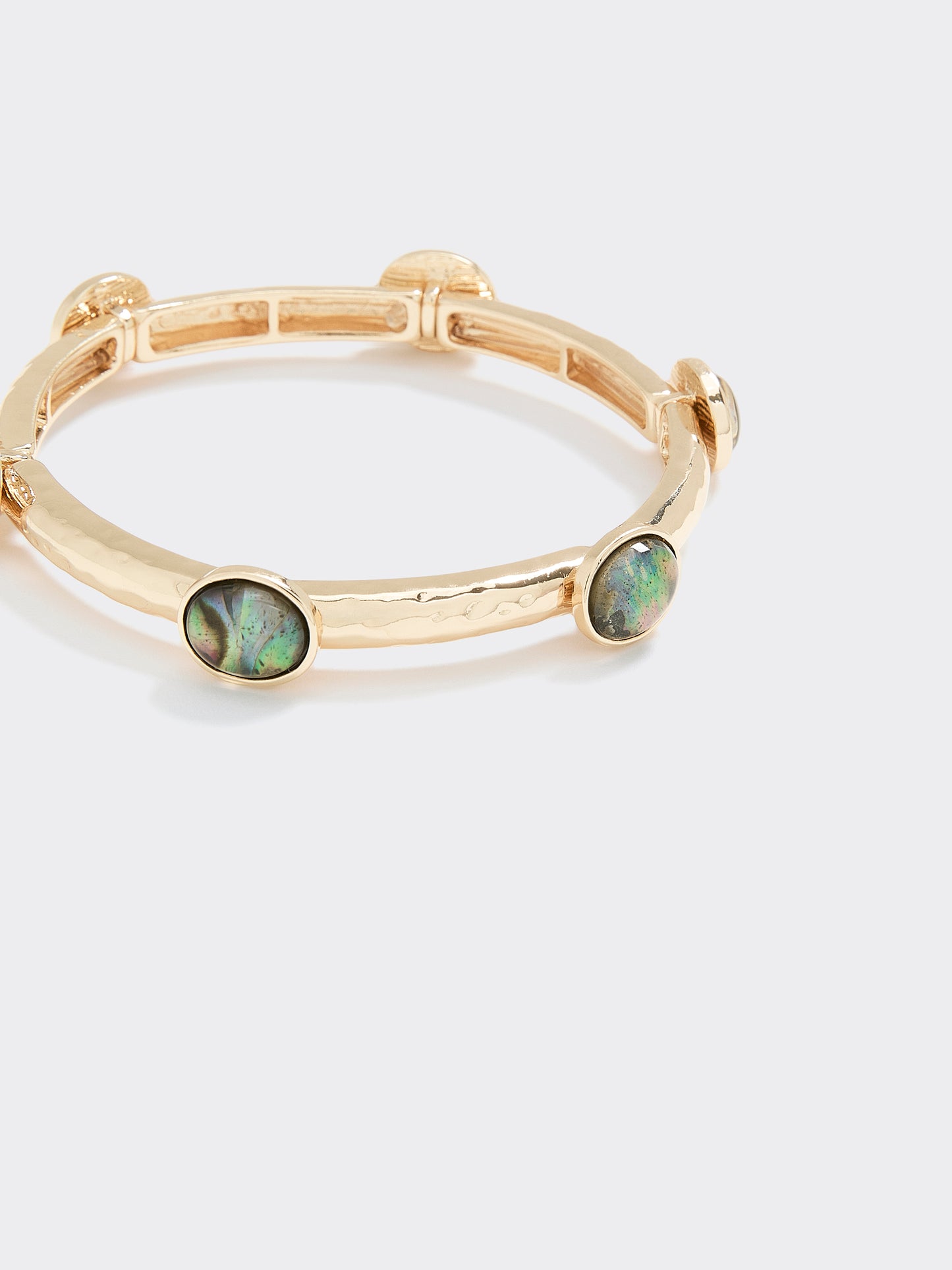 Stretch Metal Bracelet with Stones