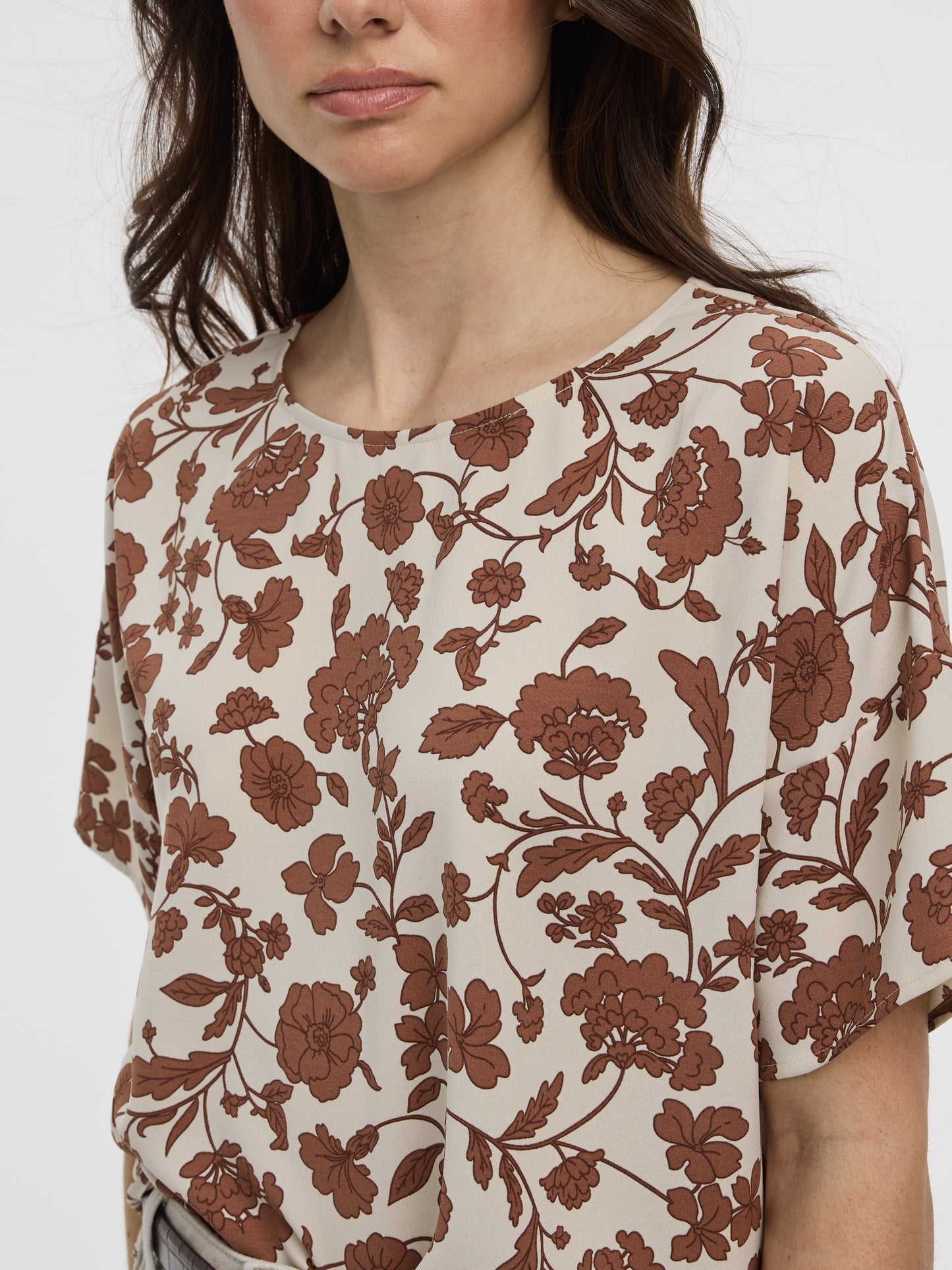 Crew-Neck T-Shirt Blouse