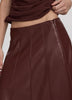 Faux Leather Midi Skirt