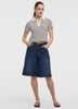 Striped Short-Sleeve Polo Sweater