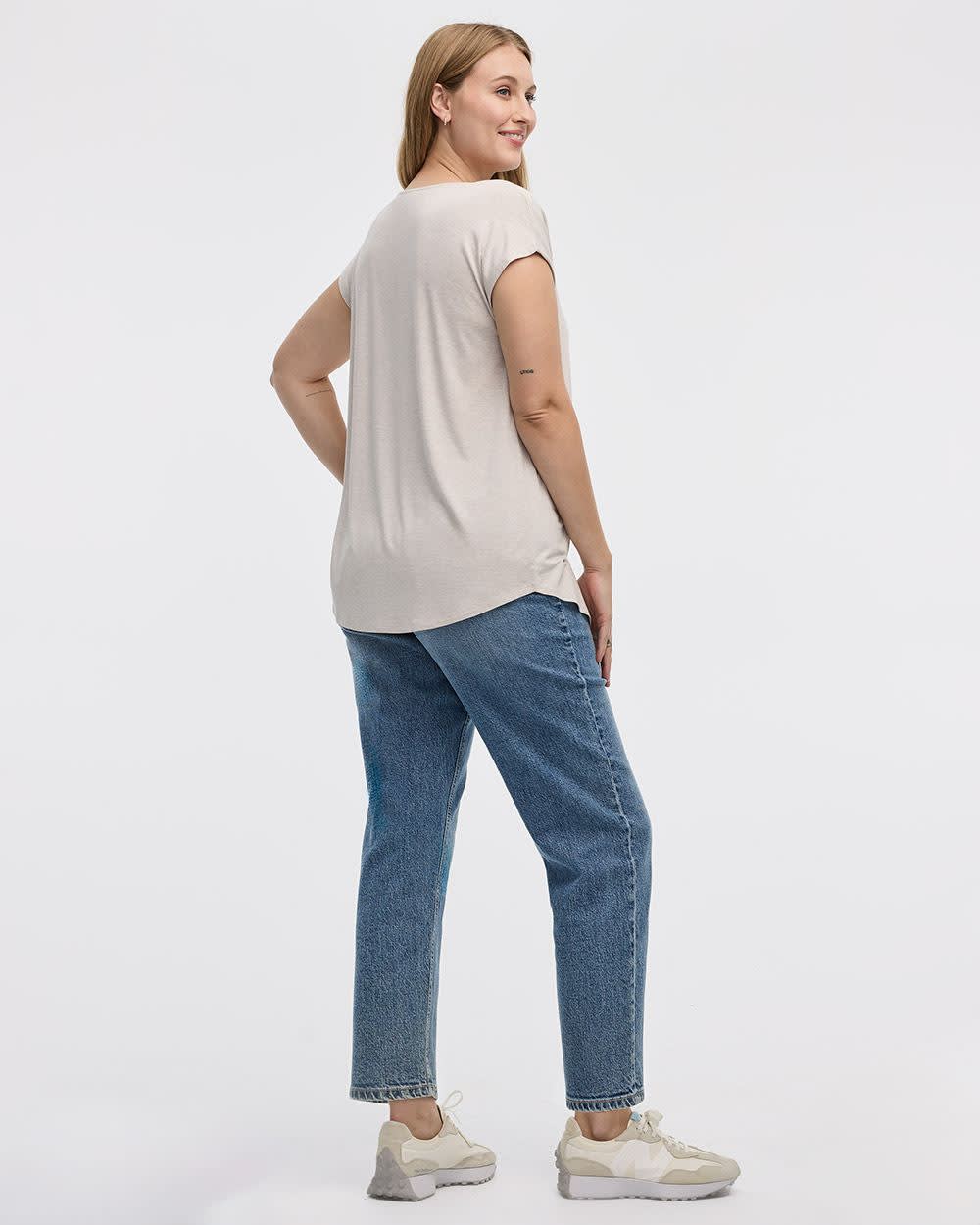 Extended-Sleeve V-Neck Tunic