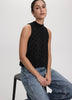 Mock-Neck Tank with Bubble Hem