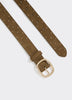 Studded Faux Suede Belt