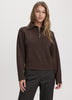Long-Sleeve Half-Zip Mock-Neck Sweater