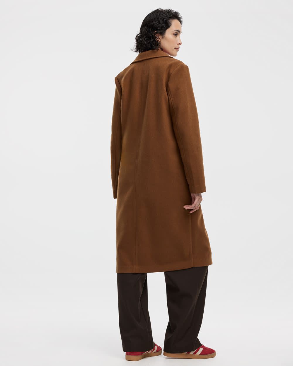 Long Coat with Two-Button Closure