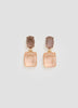 Pendant Earrings with Glass Stones