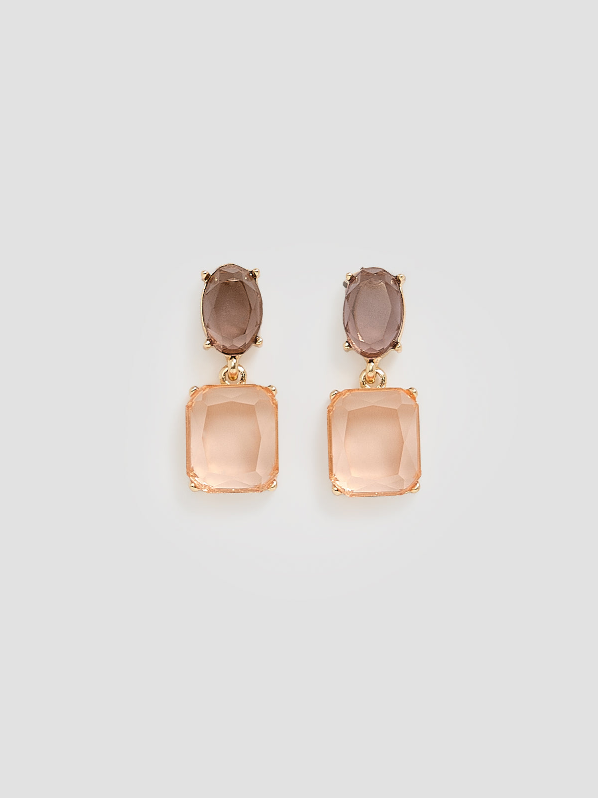 Pendant Earrings with Glass Stones