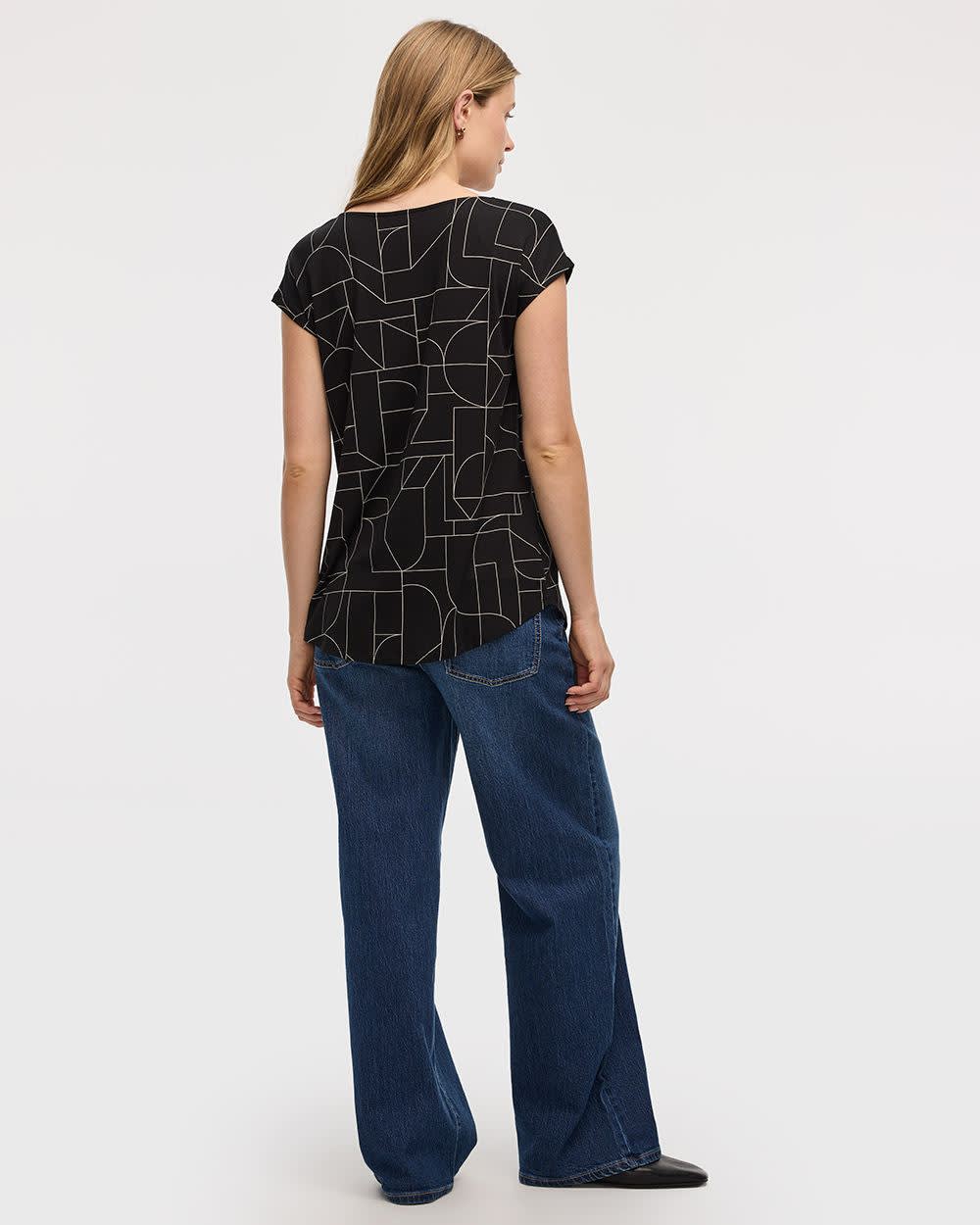 Extended-Sleeve V-Neck Tunic