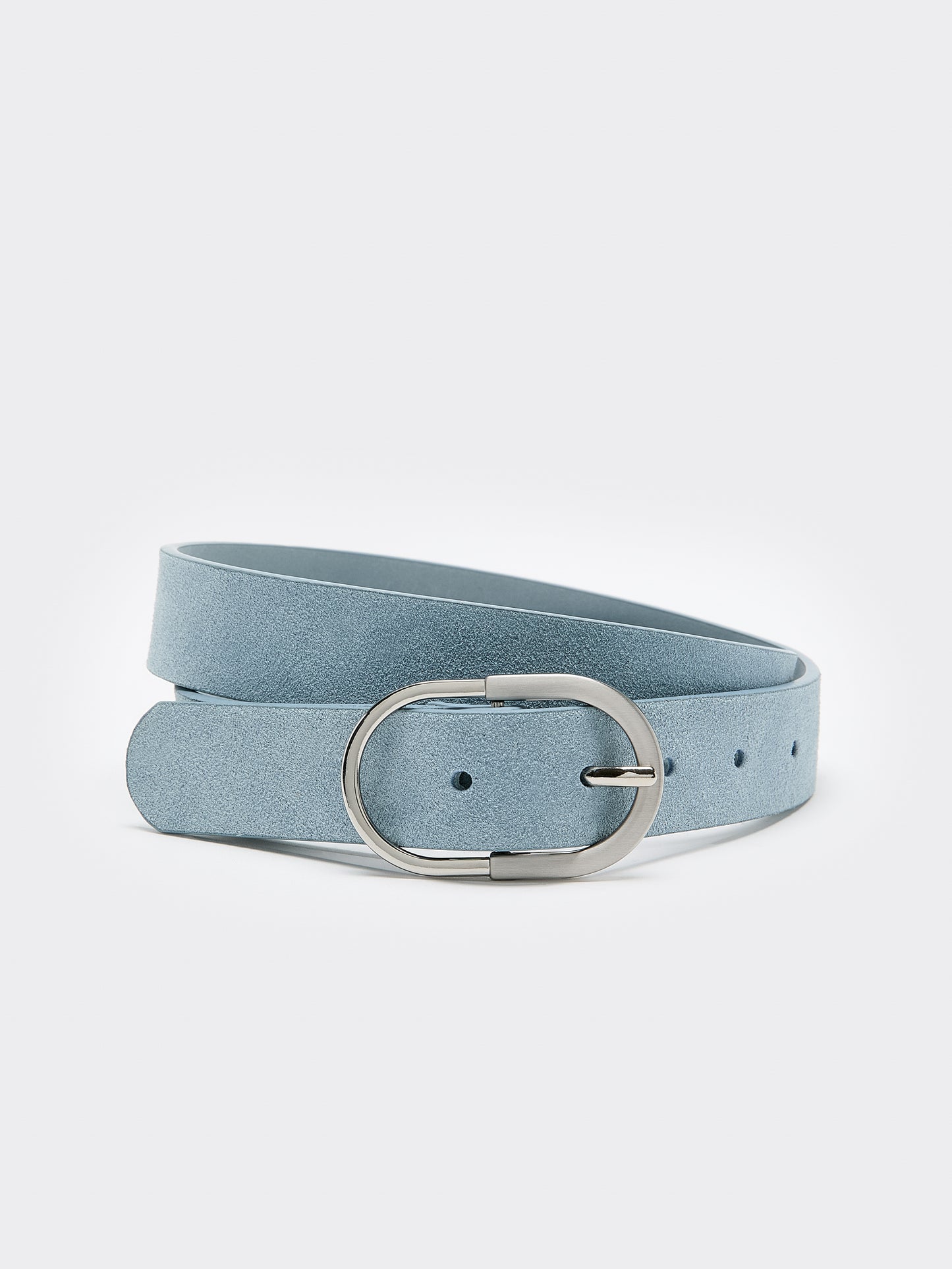 Ceinture en suède bleu