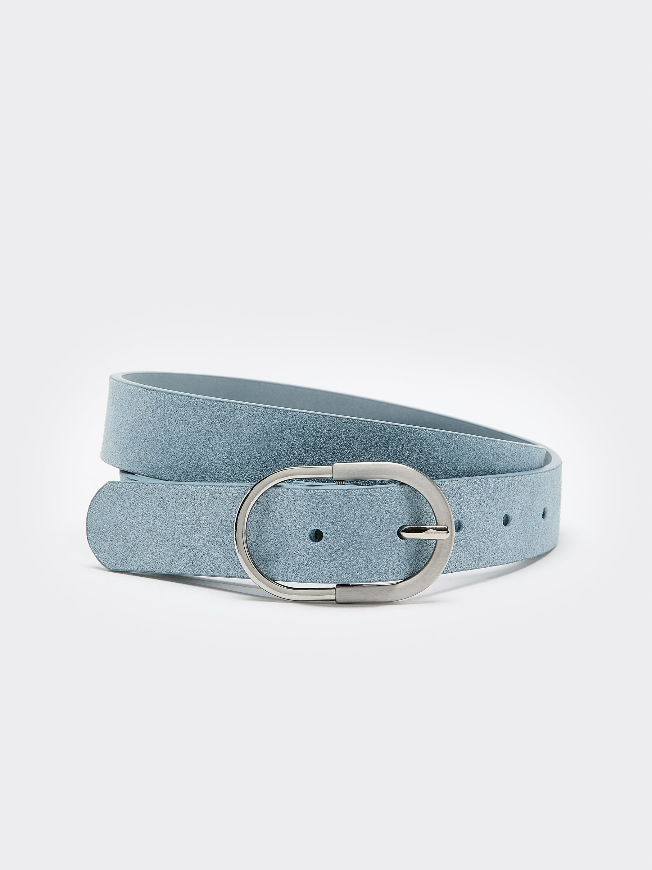 Ceinture en suède bleu