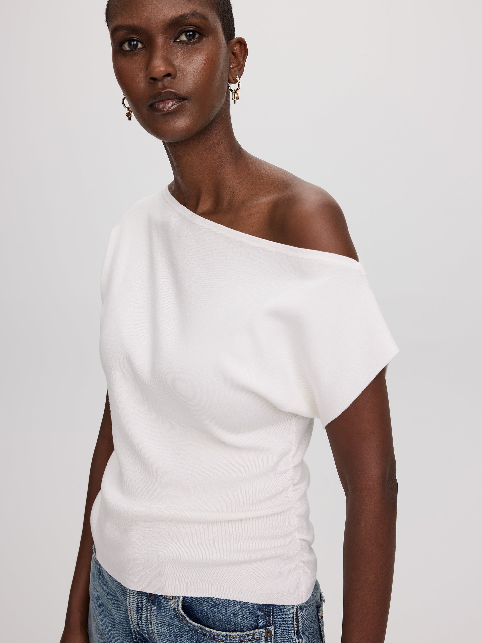 Short-Sleeve Off-the-Shoulder Top