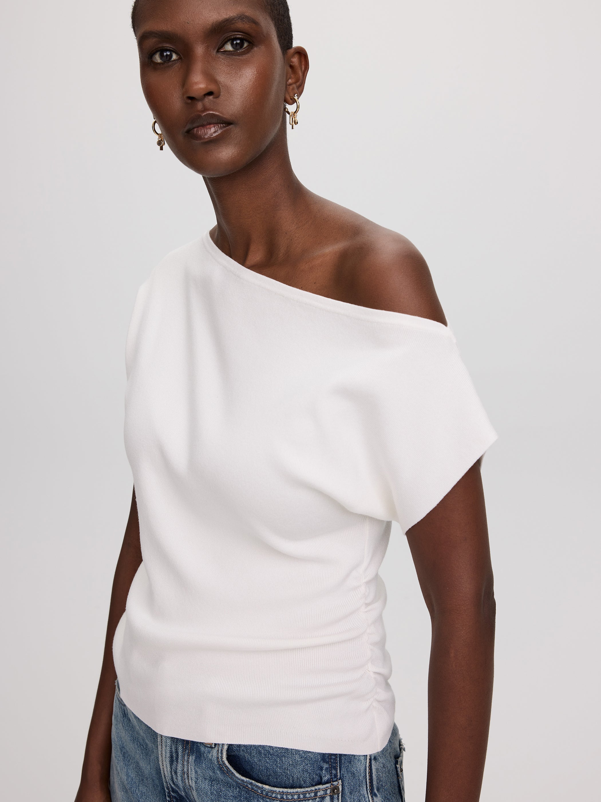 Short-Sleeve Off-the-Shoulder Top