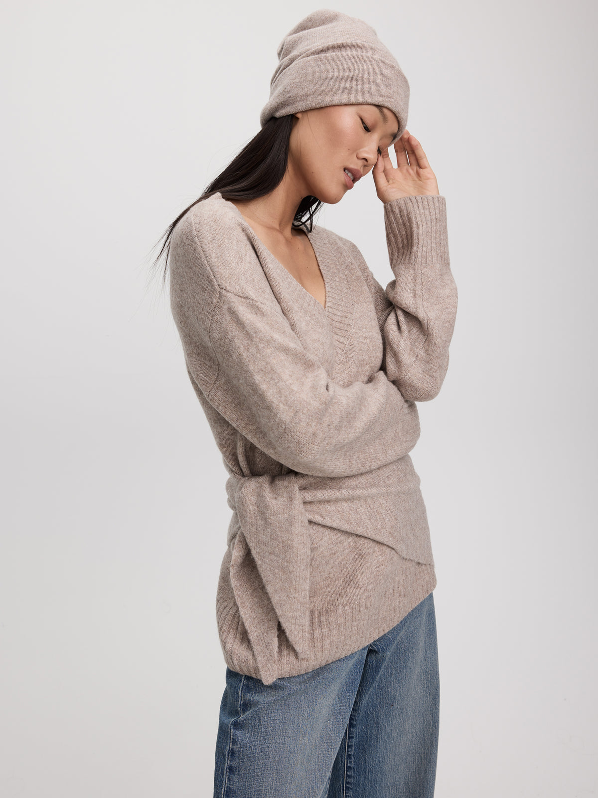Long-Sleeve V-Neck PlushSoft Sweater