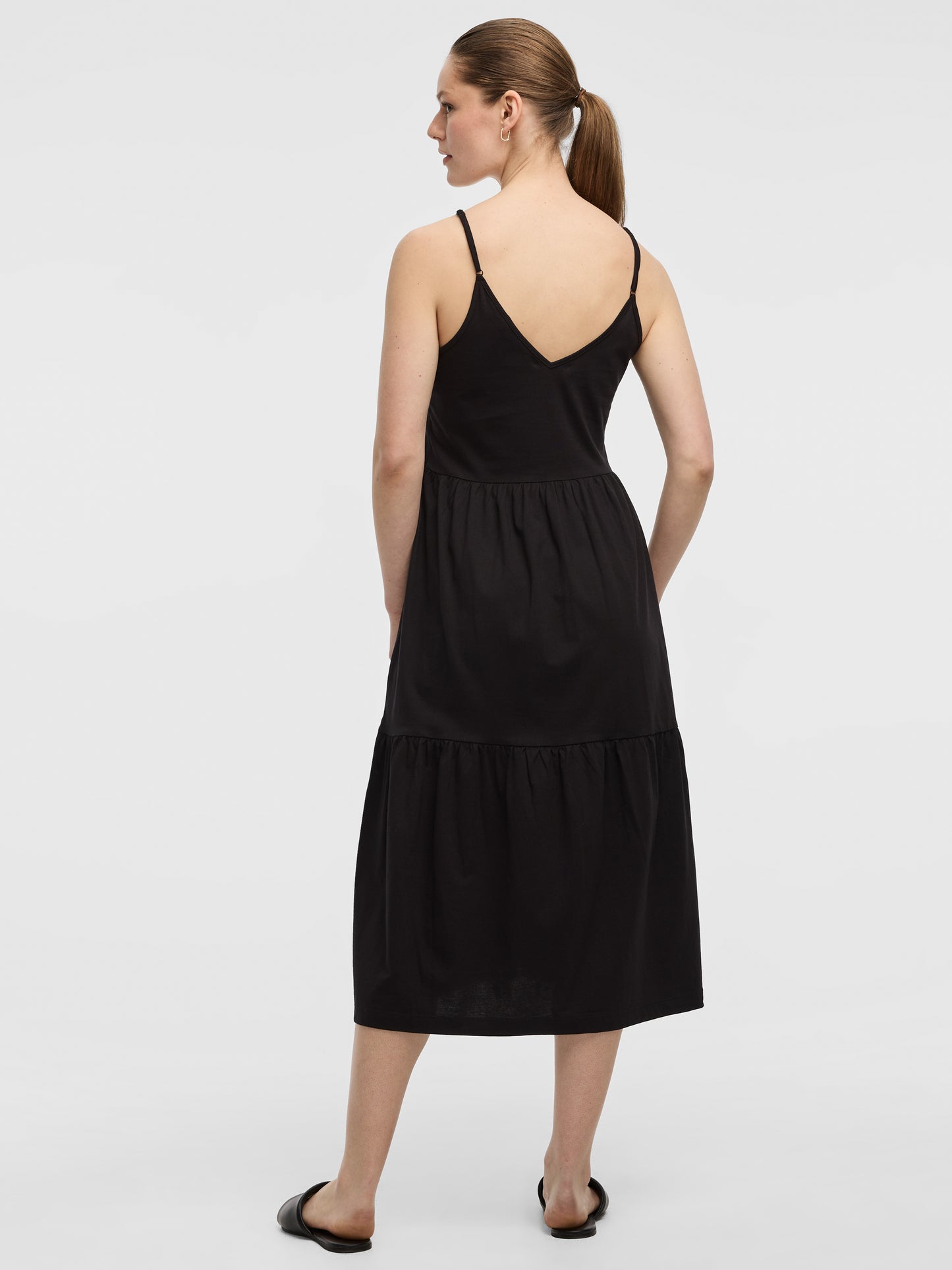 Sleeveless V-Neck Midi Dress