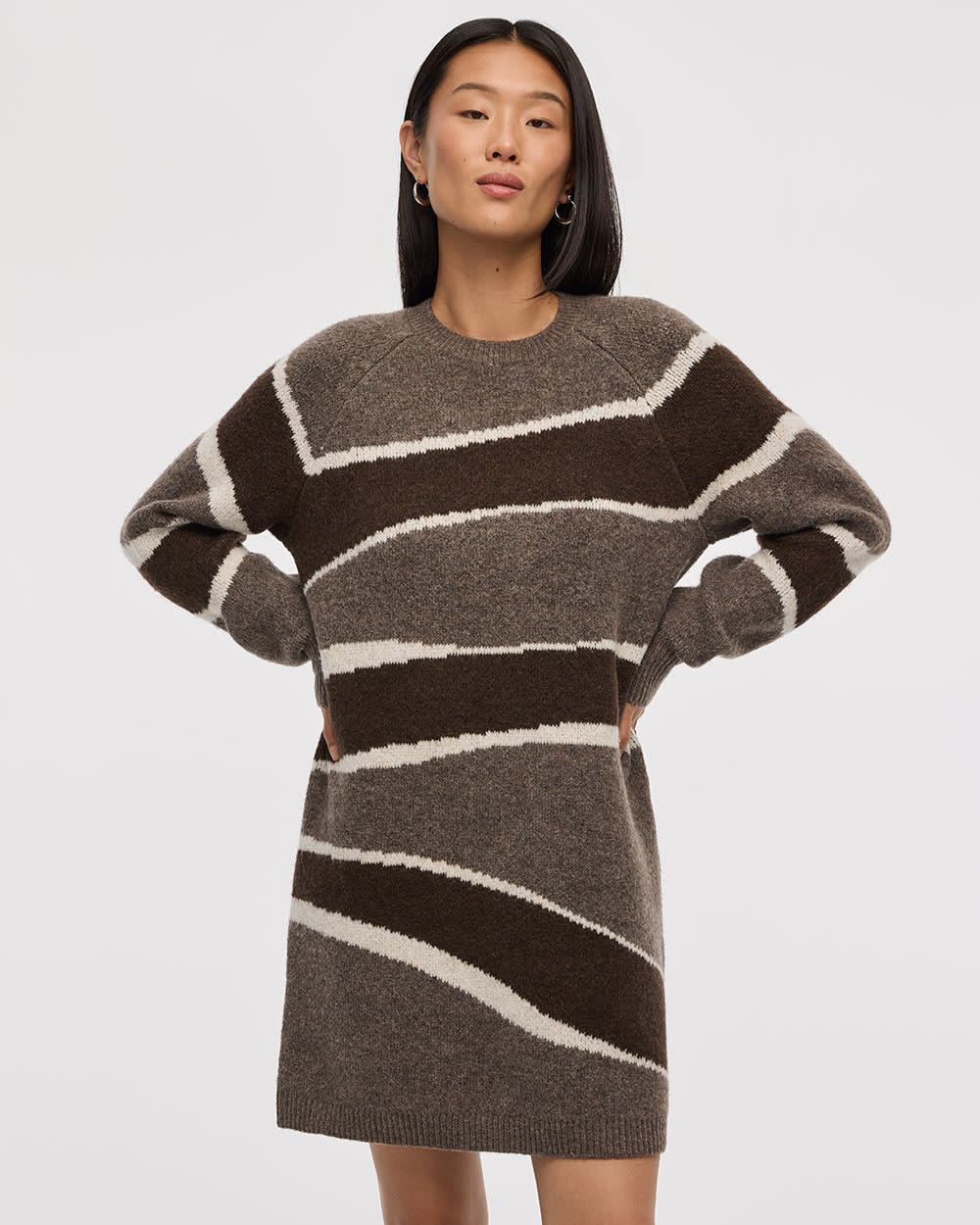 Robe en tricot DouceMaille à col rond