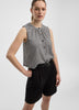 Buttoned-Down Crew-Neck Tank