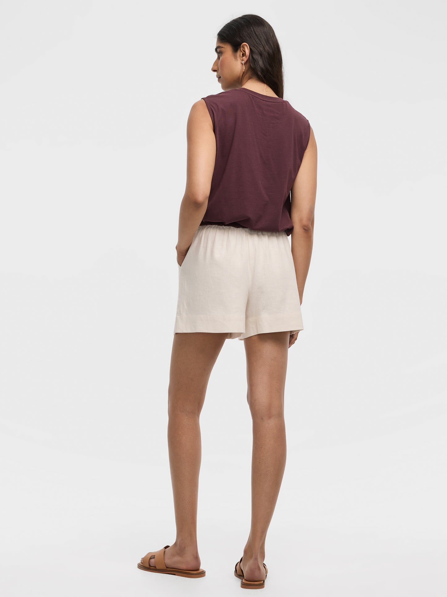 Crew-Neck Tank with Bubble Hem