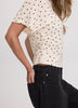 Short-Sleeve Crew-Neck Tee with Shirred Sides