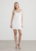 Sleeveless Scoop-Neck Mini Shift Dress with Rhinestones