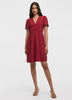 Short-Sleeve V-Neck Dress