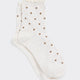 Dotted Anklet Socks with Ruffled Hems