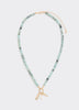 Beaded Necklace with Fish and Freshwater Pearl