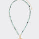 Beaded Necklace with Fish and Freshwater Pearl