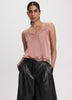 V-Neck Cami with Lace Trim