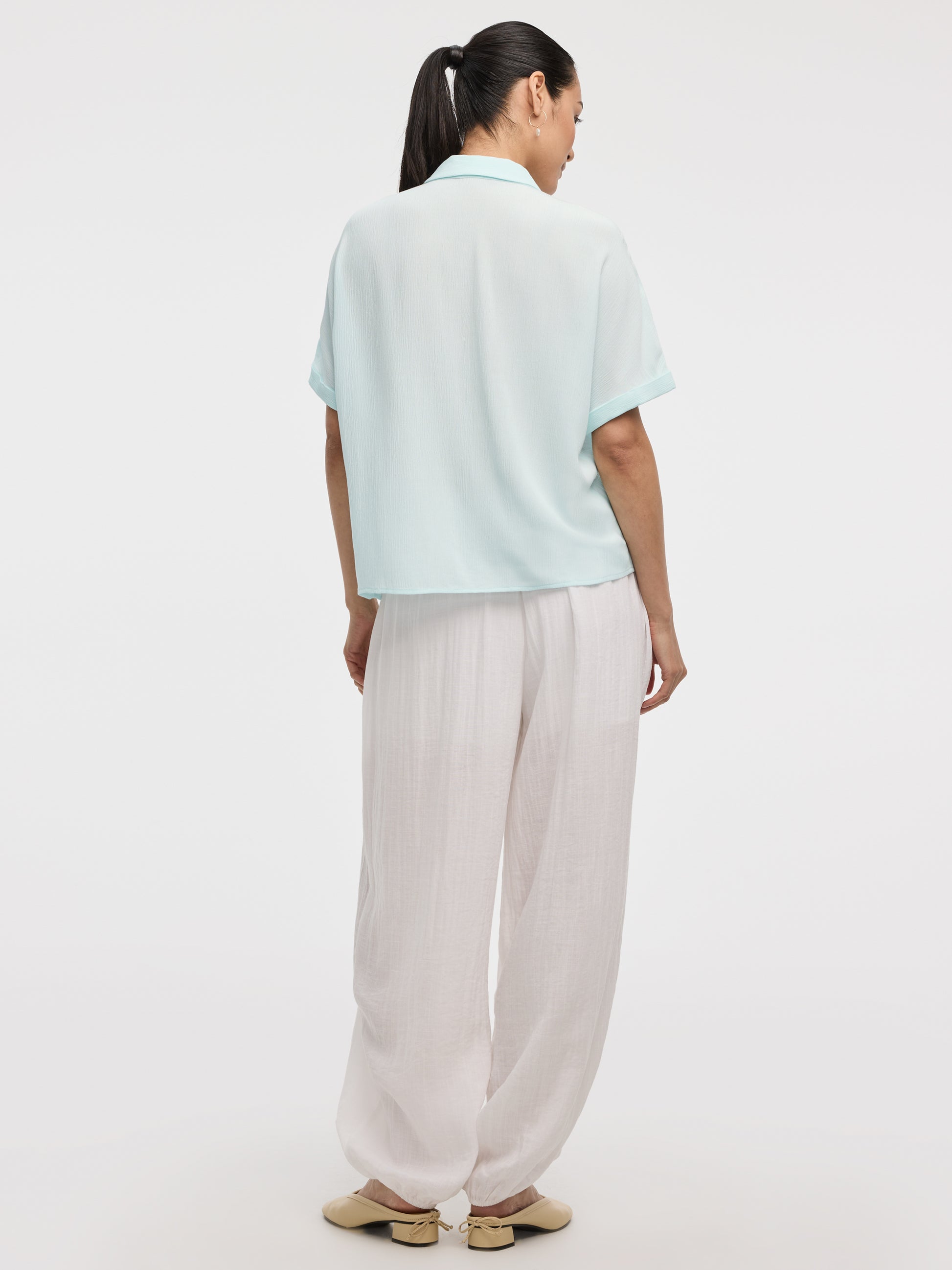 Buttoned-Down Gauze Shirt