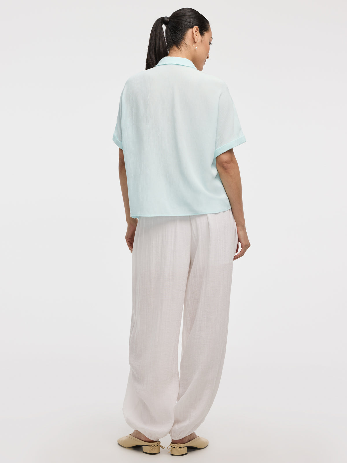 Buttoned-Down Gauze Shirt