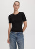Short-Sleeve Crew-Neck Ribbed T-Shirt - R Essentials