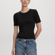 Short-Sleeve Crew-Neck Ribbed T-Shirt - R Essentials
