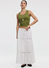 Pull-On Tiered Maxi Skirt