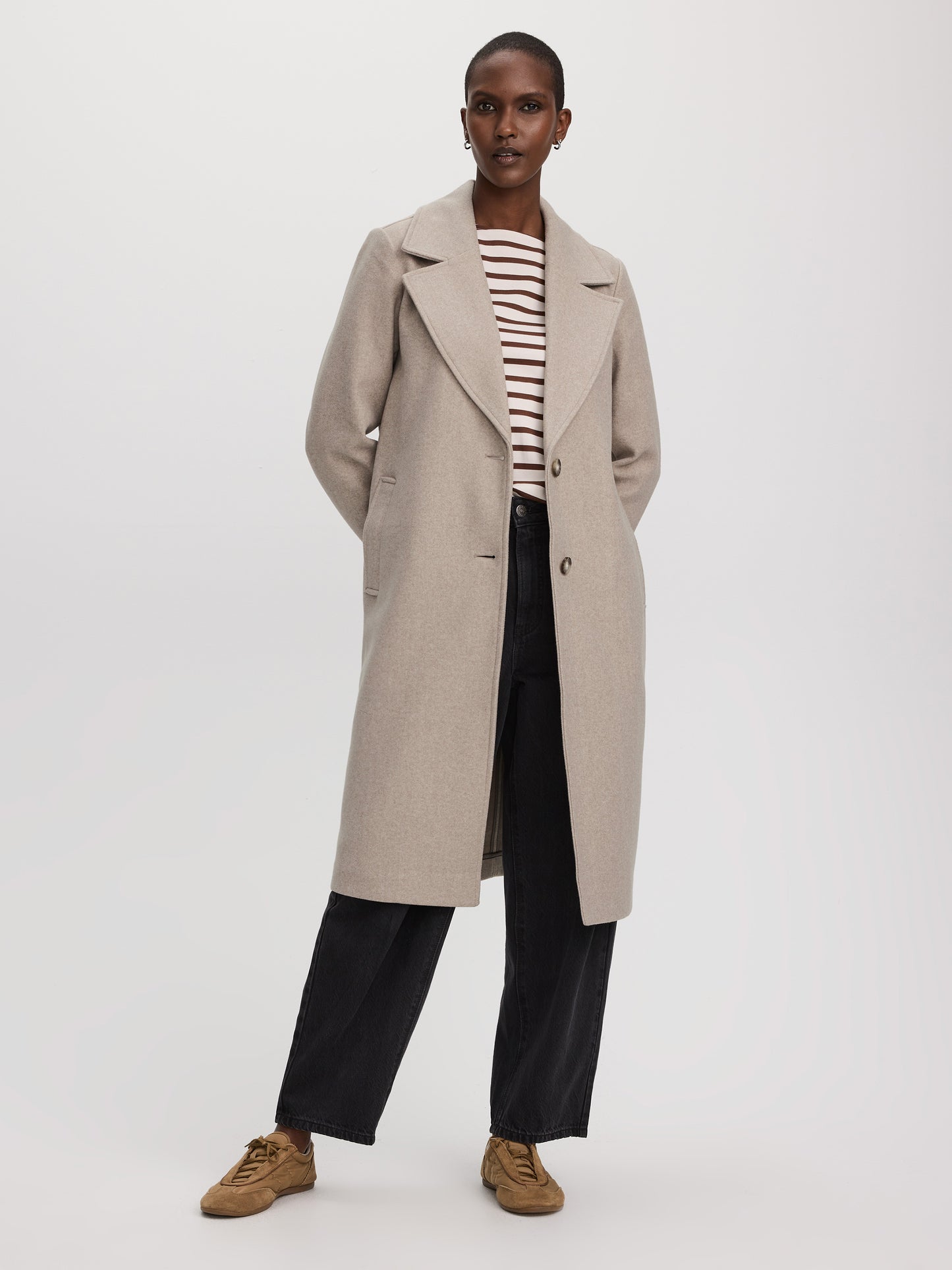 Long Wool-Blend Jacket