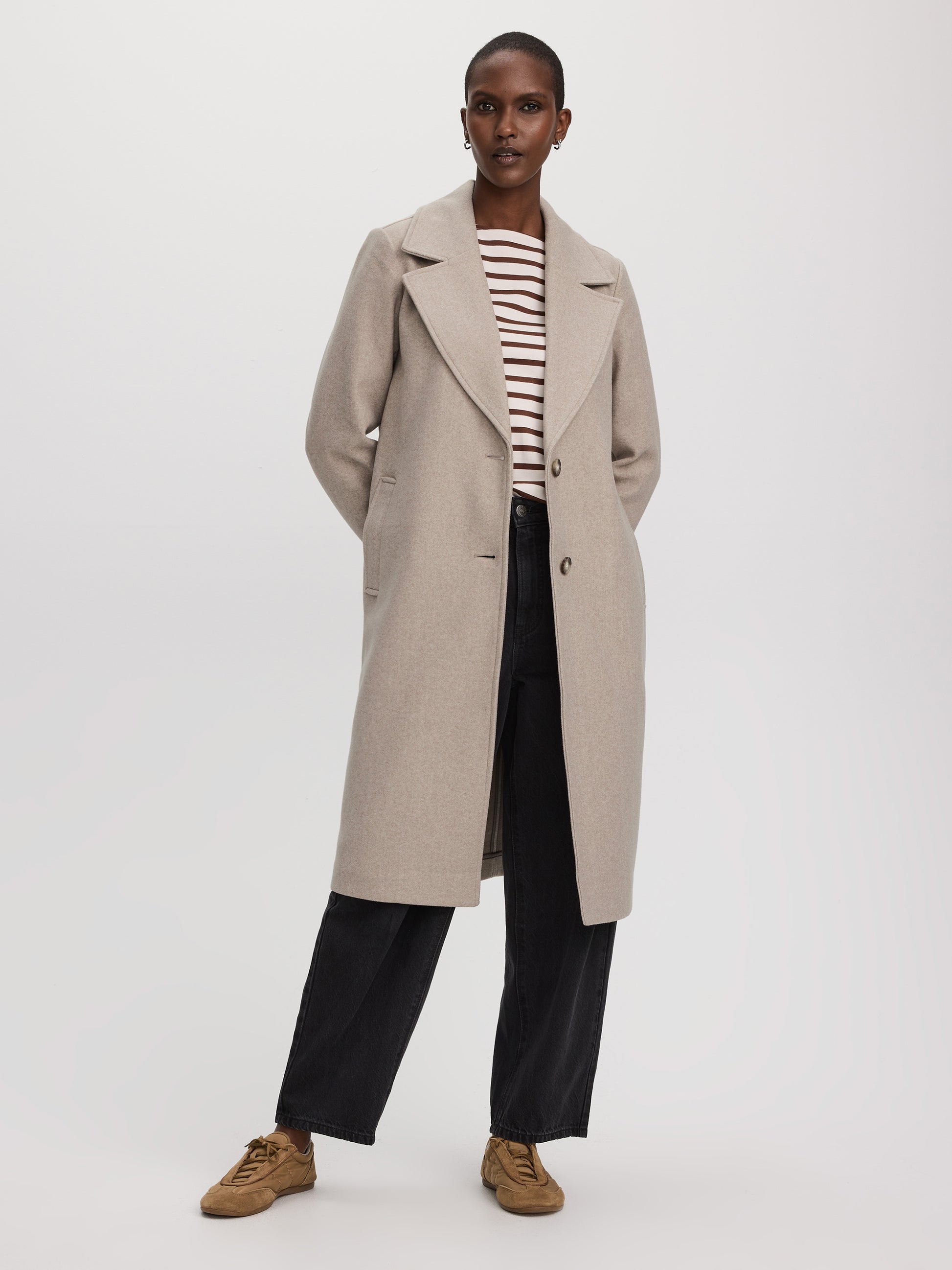 Long Wool-Blend Jacket