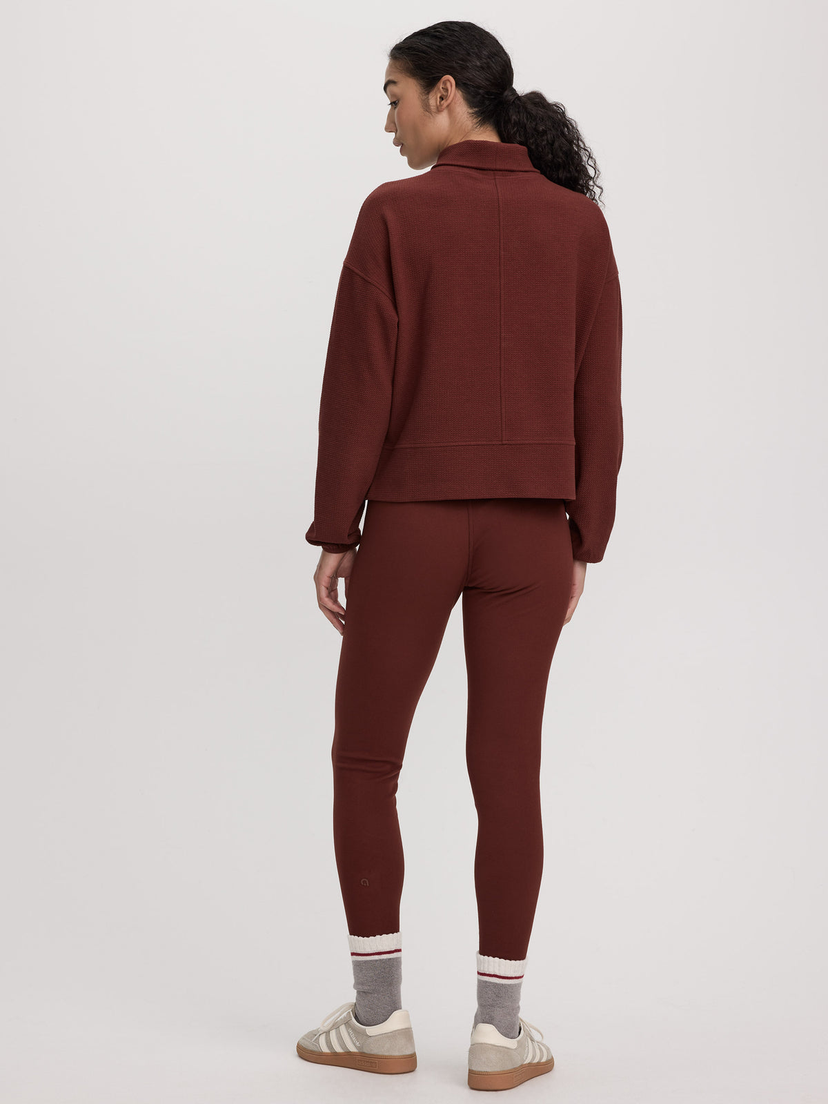 Mock-Neck Textured Pullover - Hyba