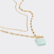 Necklace – Multi Row Design – Metal Imitation Jewelry