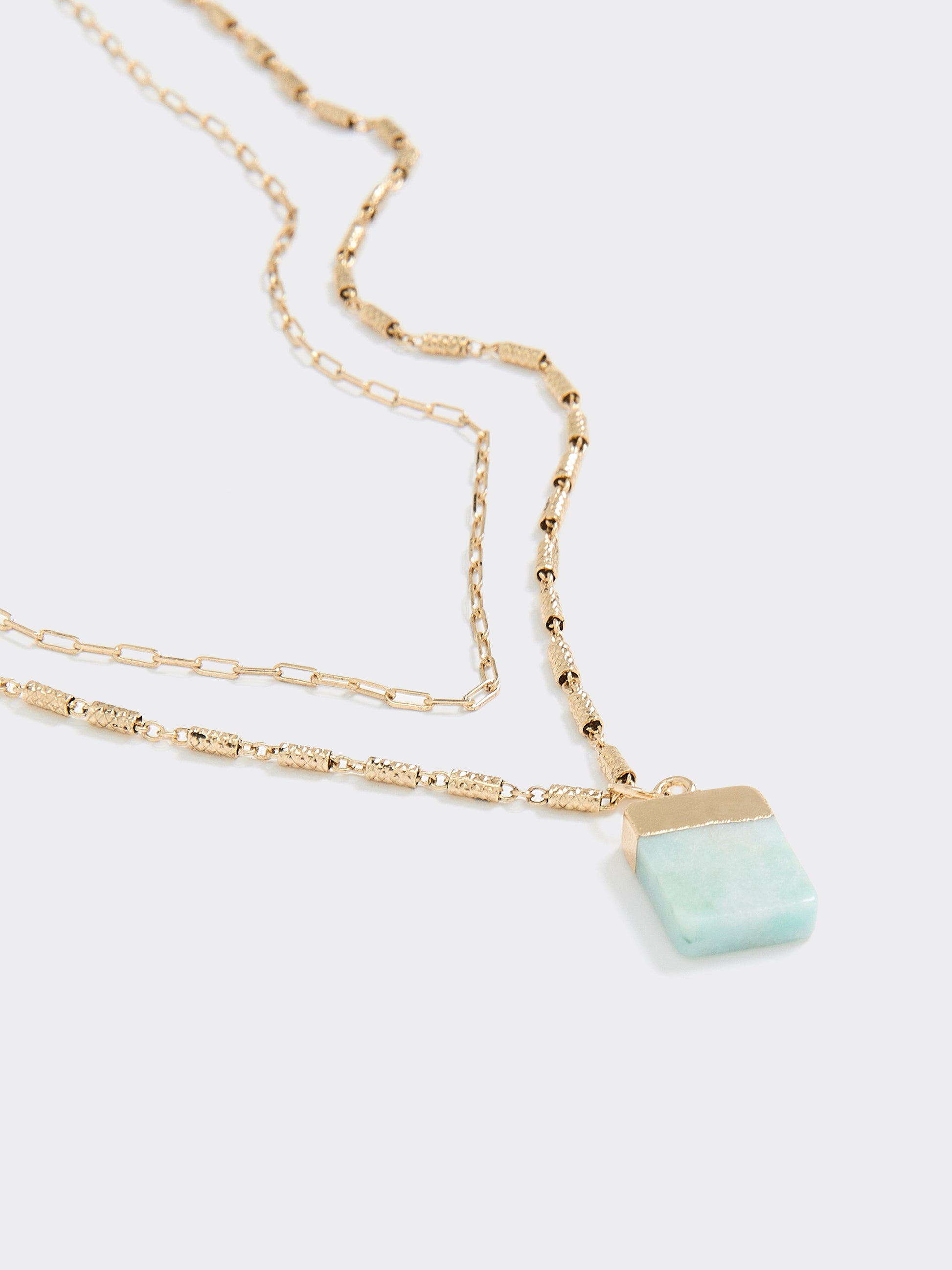 Necklace – Multi Row Design – Metal Imitation Jewelry