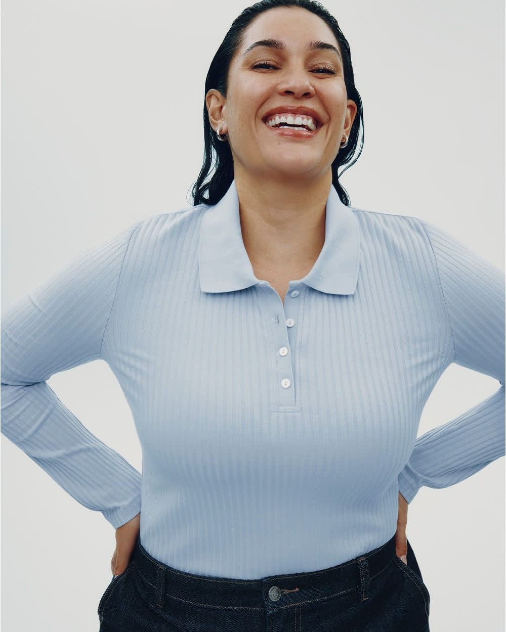 Long-Sleeve Polo Sweater