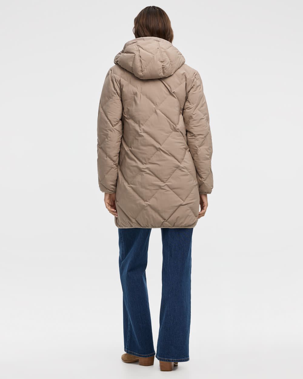 Long Hooded Puffer Jacket