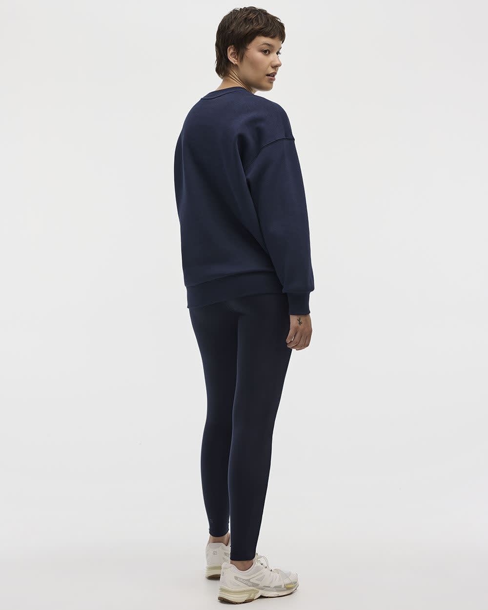 Pull imprimé graphique en molleton à col rond - Hyba