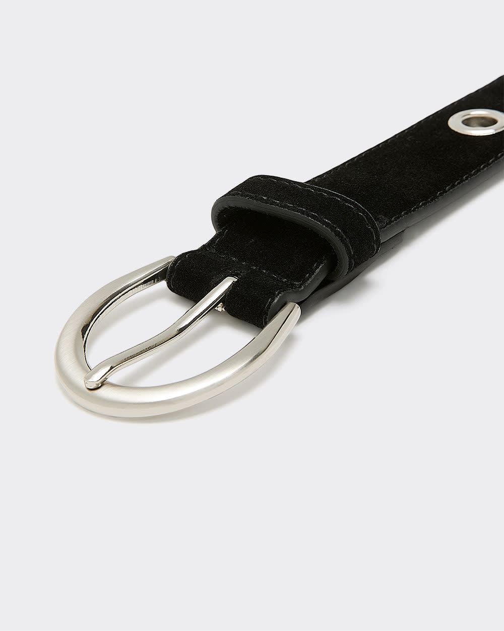 Eyelet Suede Belt