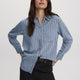 Striped Long-Sleeve Blouse