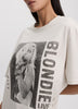 Short-Sleeve Crew-Neck Long T-Shirt with Print