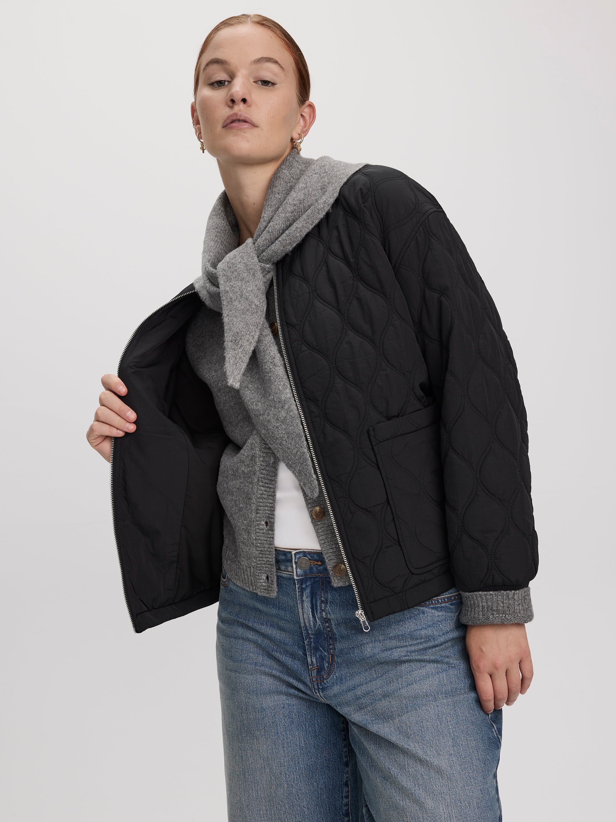 Quilted Bomber Jacket