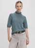 Cashmere-Blend Elbow-Sleeve Turtleneck Sweater