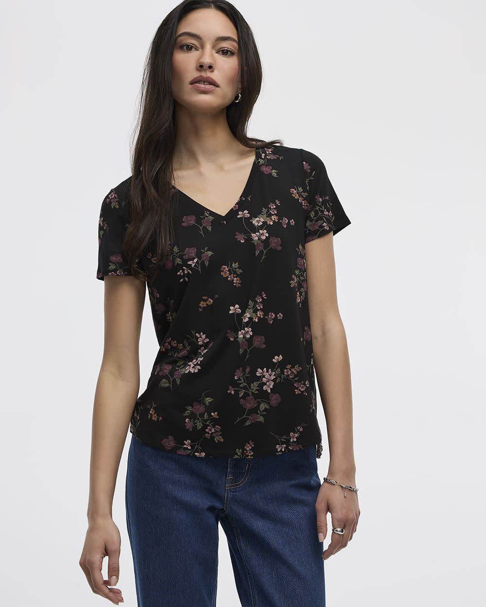 T-shirt à col V - R Essentials