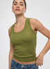 Scoop-Neck Ribbed Tank